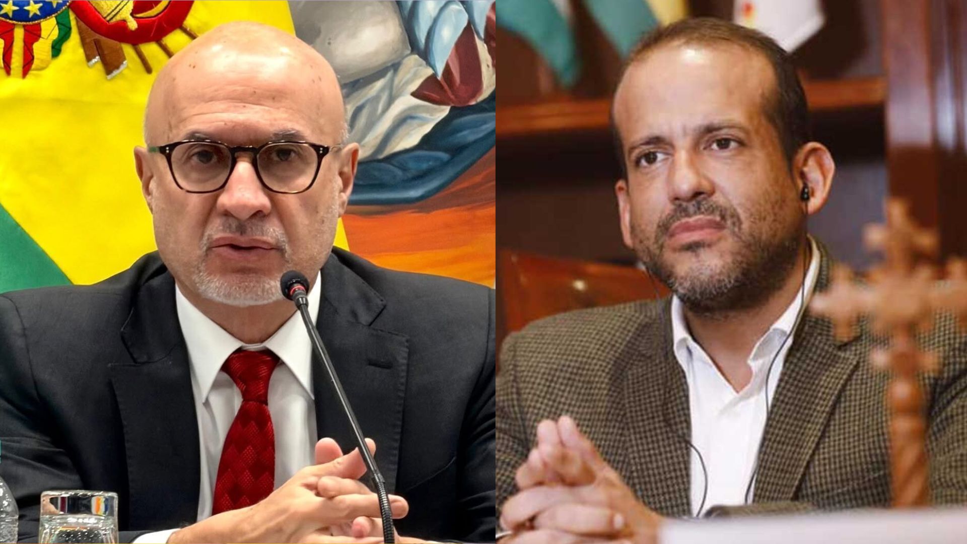 El exministro José Luis Lupo y el exgobernador Luis Fernando Camacho.