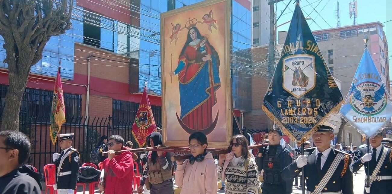 La imagen de la Virgen del Socavón.