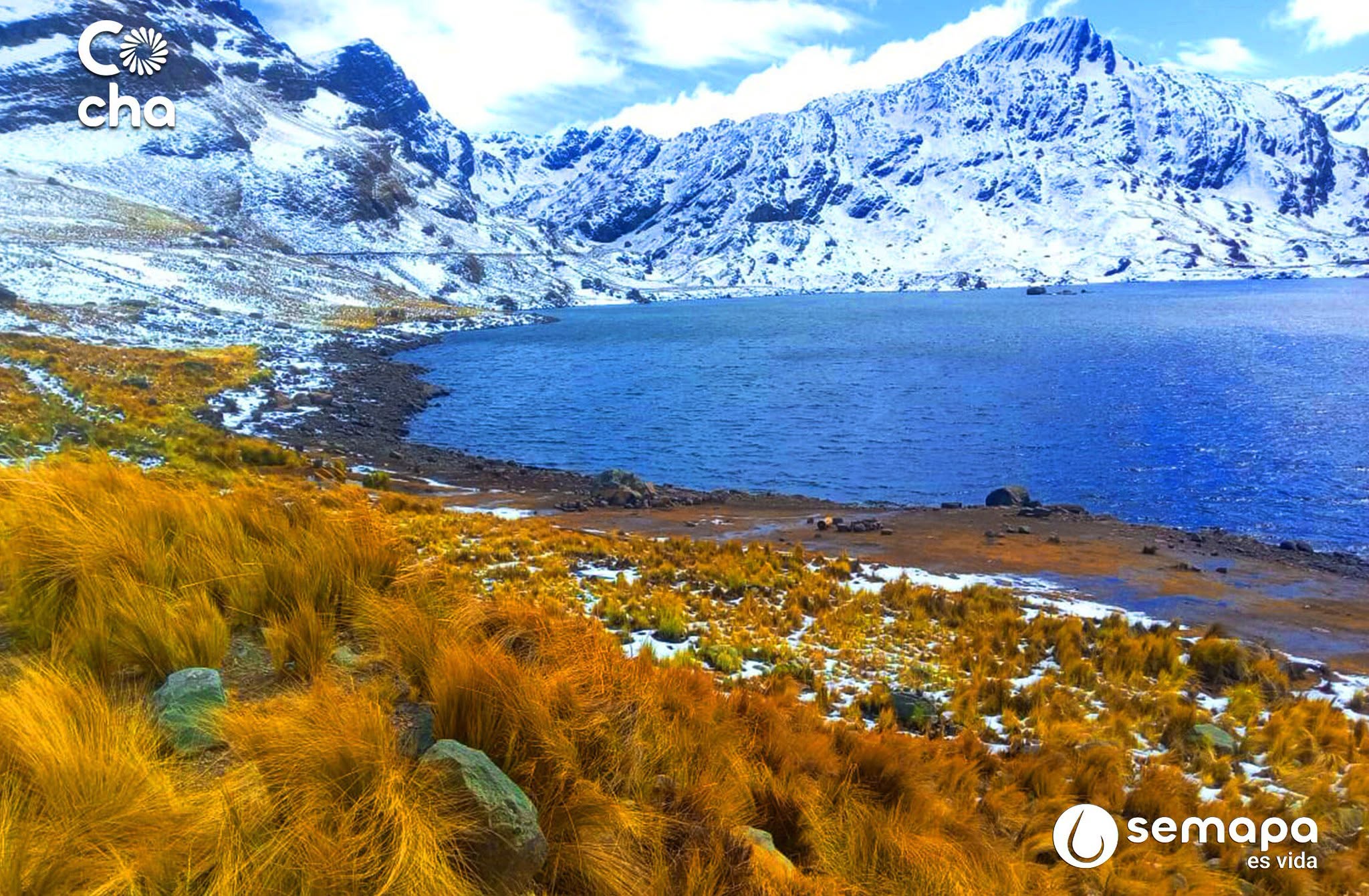 Represa en Cochabamba que aumentó de caudal tras nevada. Fotos: Semapa.