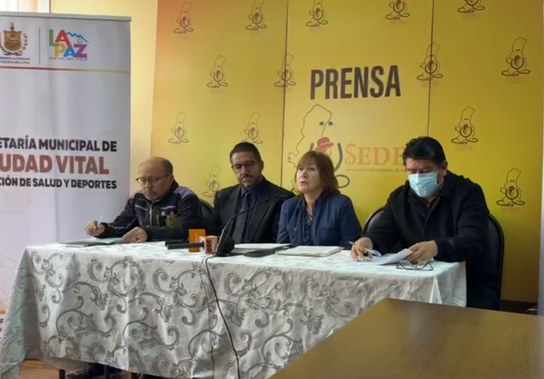 Conferencia de prensa para informar sobre segundo caso de sarampión en La Paz. Foto: Captura Ministerio de Salud y Deportes.