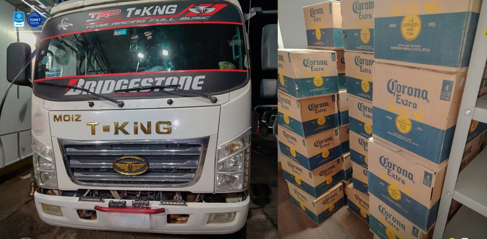 La mercancía era transportada sin documentación que acreditara su legal importación.