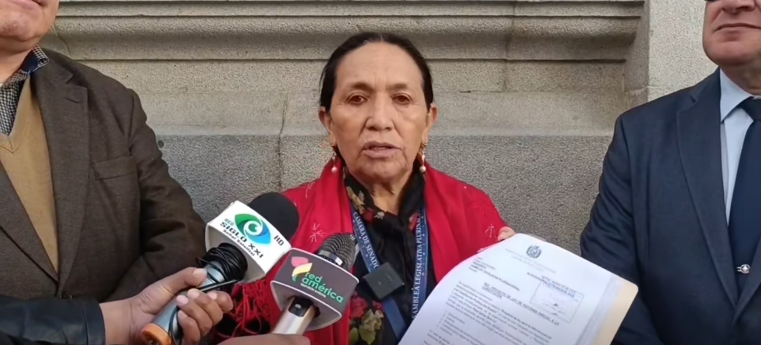La senadora Tomasa Yarhui.