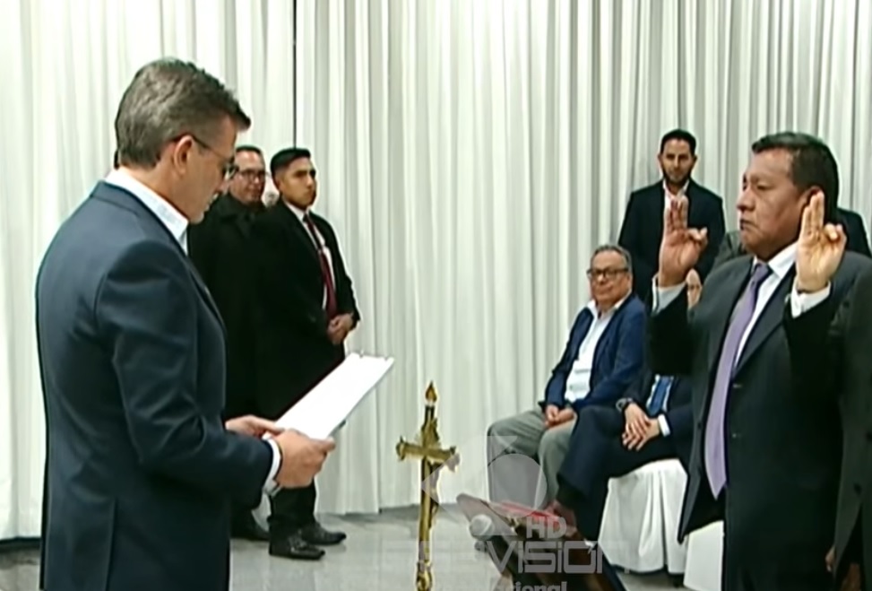 Posesión de Héctor Huanca como nuevo canciller de Bolivia. Foto: captura de pantalla