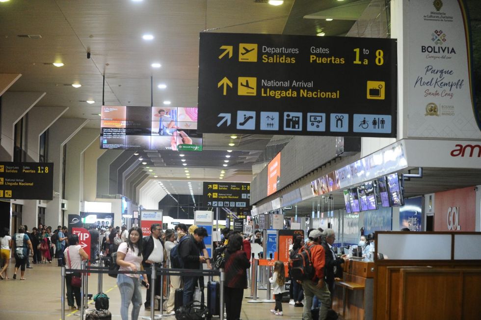 El aeropuerto de Viru Viru, en Santa Cruz. Foto: Archivo.