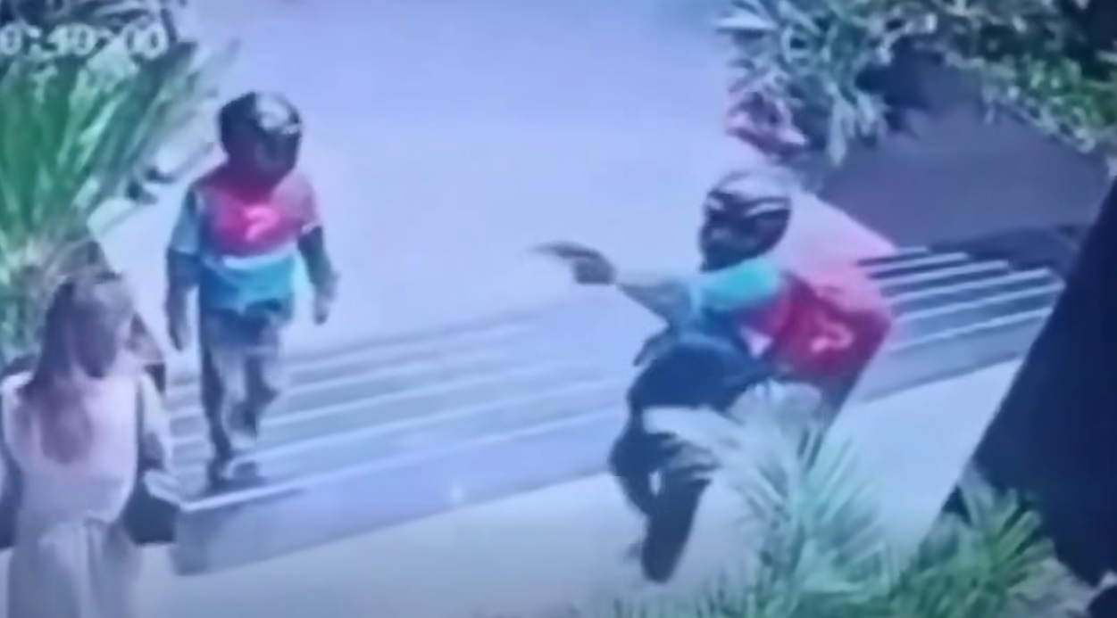 El momento que disparan contra Nadia Beller. Foto: captura video