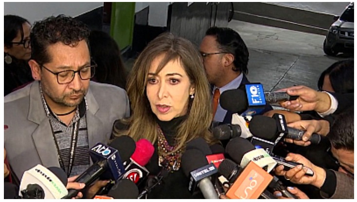 Galarza, durante un encuentro con los medios.
