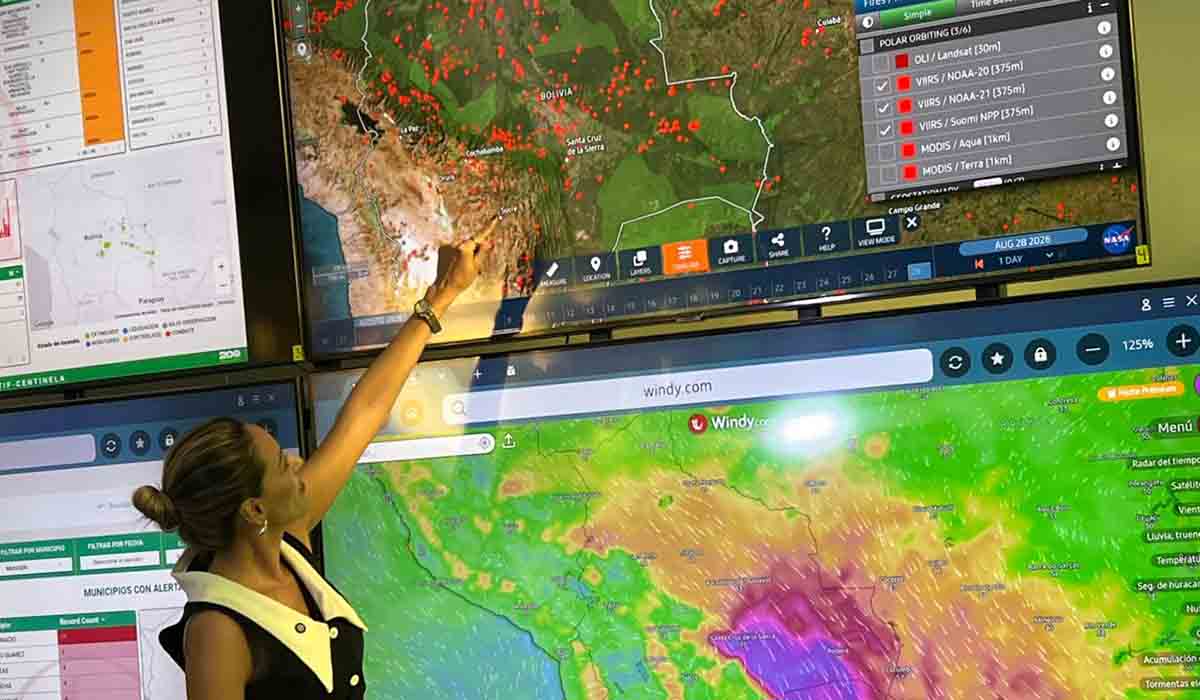 La Gobernación de Santa Cruz declaró este viernes Alerta Naranja por Incendios Forestales.