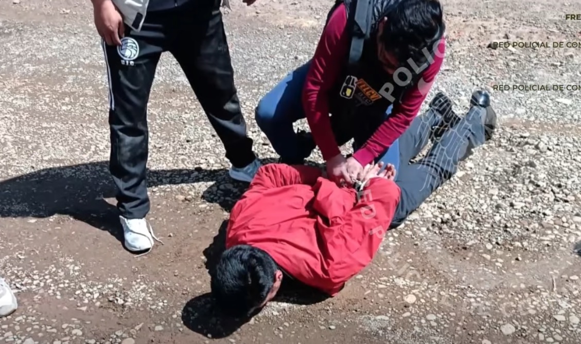 El hombre aprehendido en Viacha