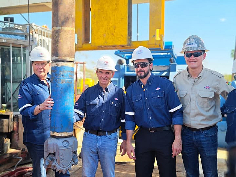 El presidente llegó a Santa Cruz para reactivar el pozo Junín-9D