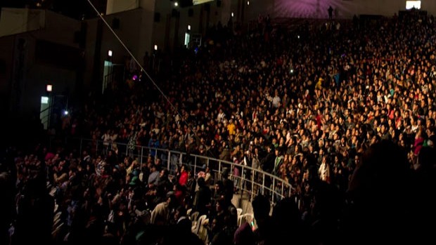 Un evento pasado en el Teatro al Aire Libre. Foto: Archivo/Erbol.