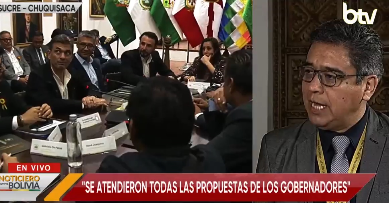 El vocero presidencial José Luis Gálvez en entrevista con Btv. Foto: captura video