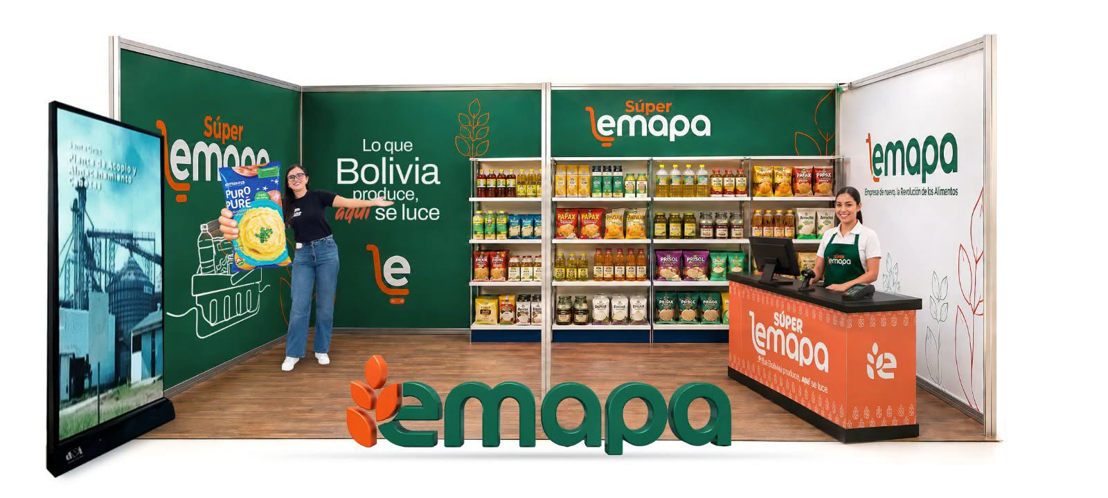 El stand de Emapa en La Paz Expone 2026. Foto: Emapa.