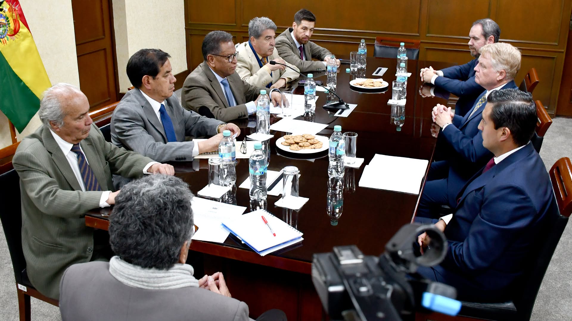 Reunión con representantes de la OEA. Foto: Ministerio de Gobierno