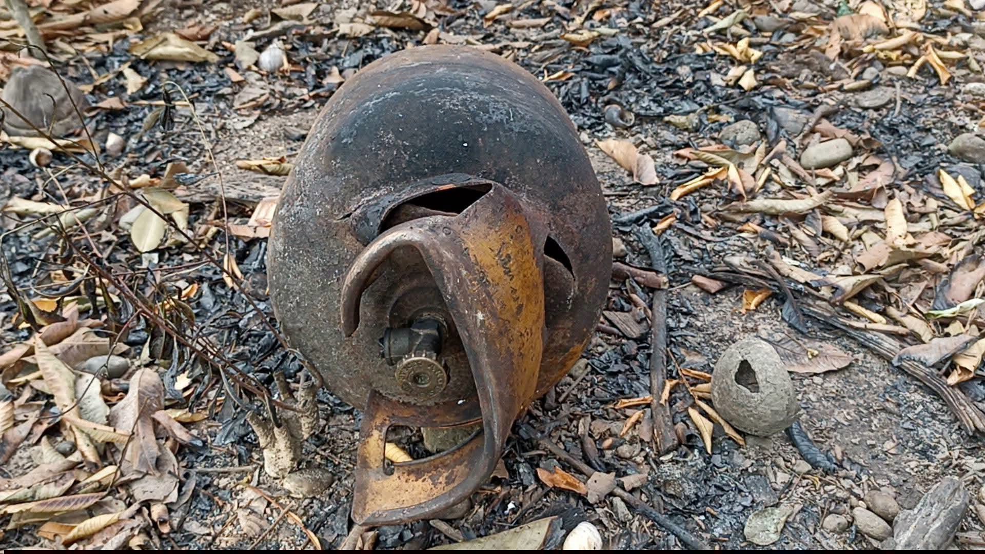 La garrafa que explotó en Villa Tunari.