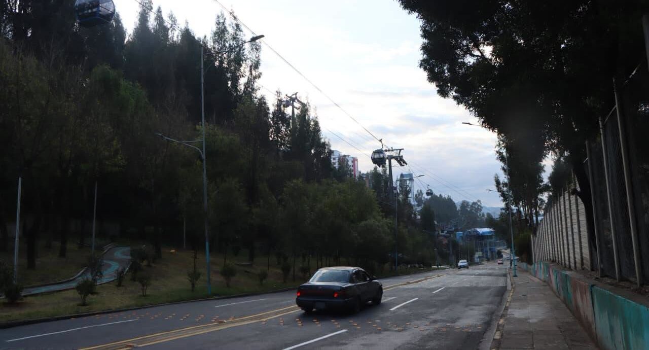 Avenida del Poeta en la ciudad de La Paz. Fotos: Alcaldía de La Paz.