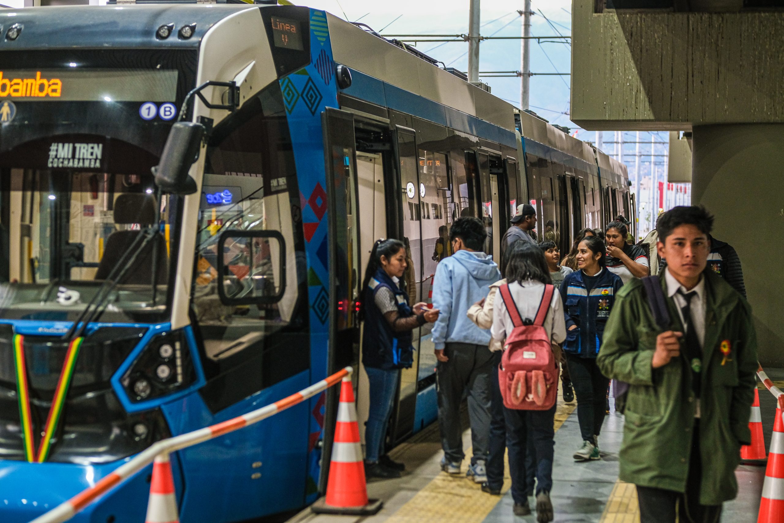 El Tren Metropolitano de Cochabamba. Foto: Ministerio de Obras Públicas.