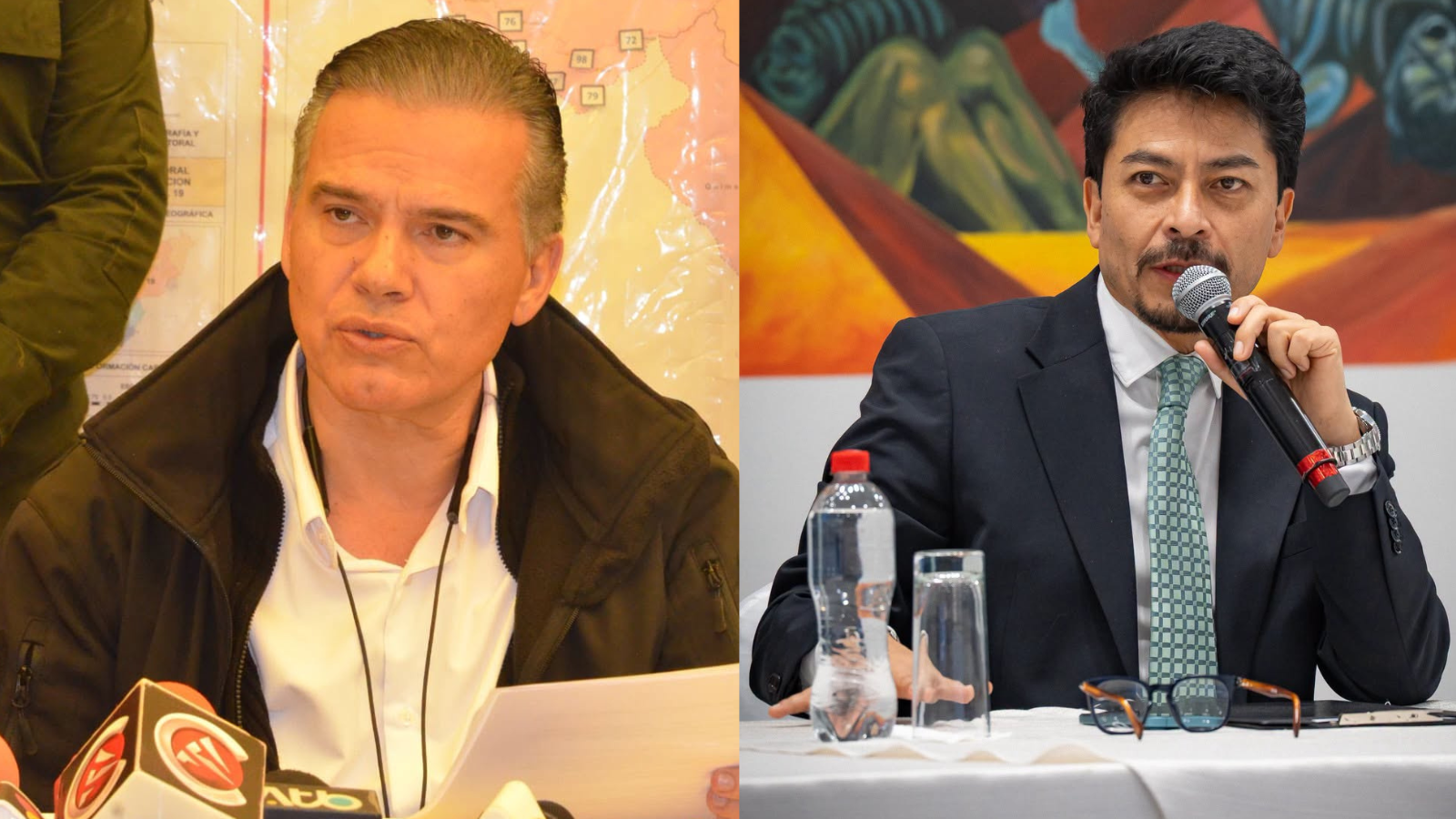 Ministros de Defensa y de la Presidencia.
