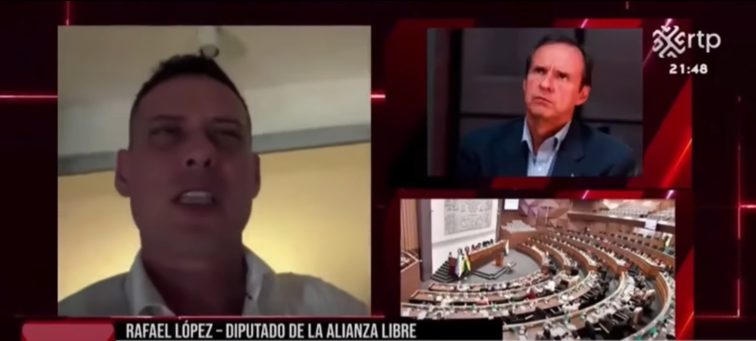 El diputado Rafael López durante una entrevista en un medio de comunicación.