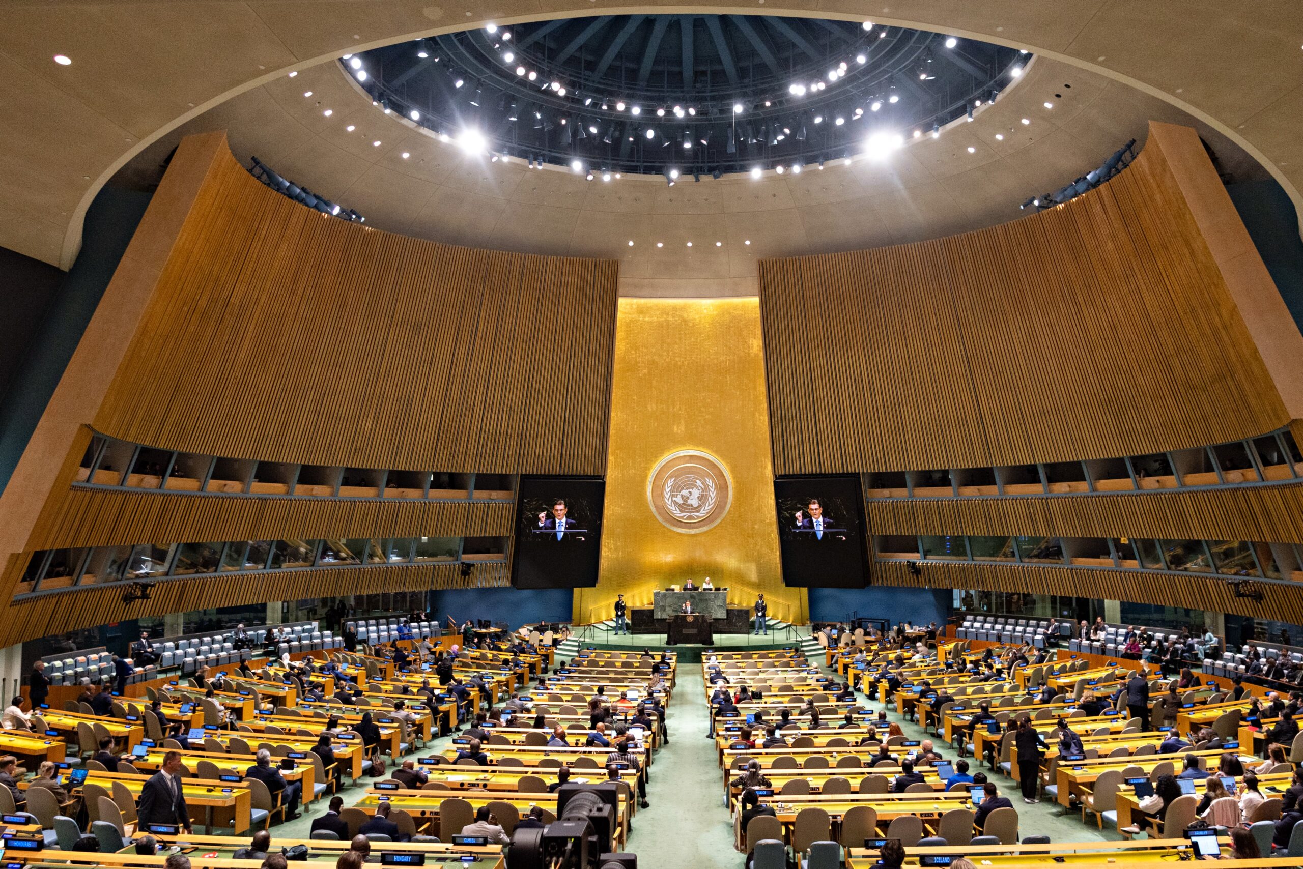 Presidente Rodrigo Paz en la Asamblea General de las Naciones Unidas en Nueva York. Foto: Oficina del Presidente.