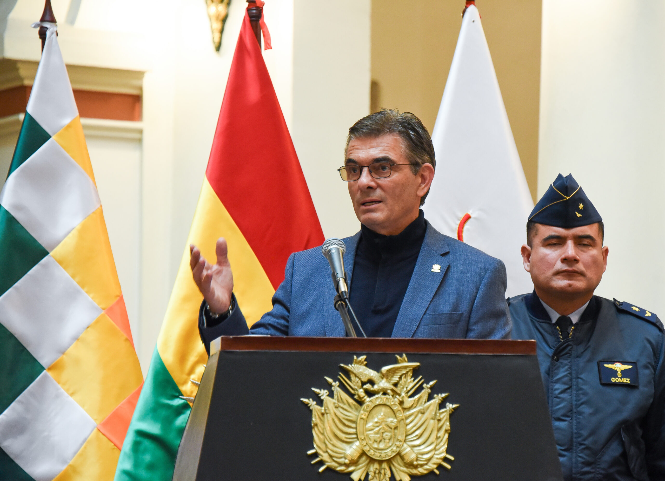 Presidente de Bolivia, Rodrigo Paz, en la promulgación de la Ley de Prediarios. Foto: Oficina del Presidente.