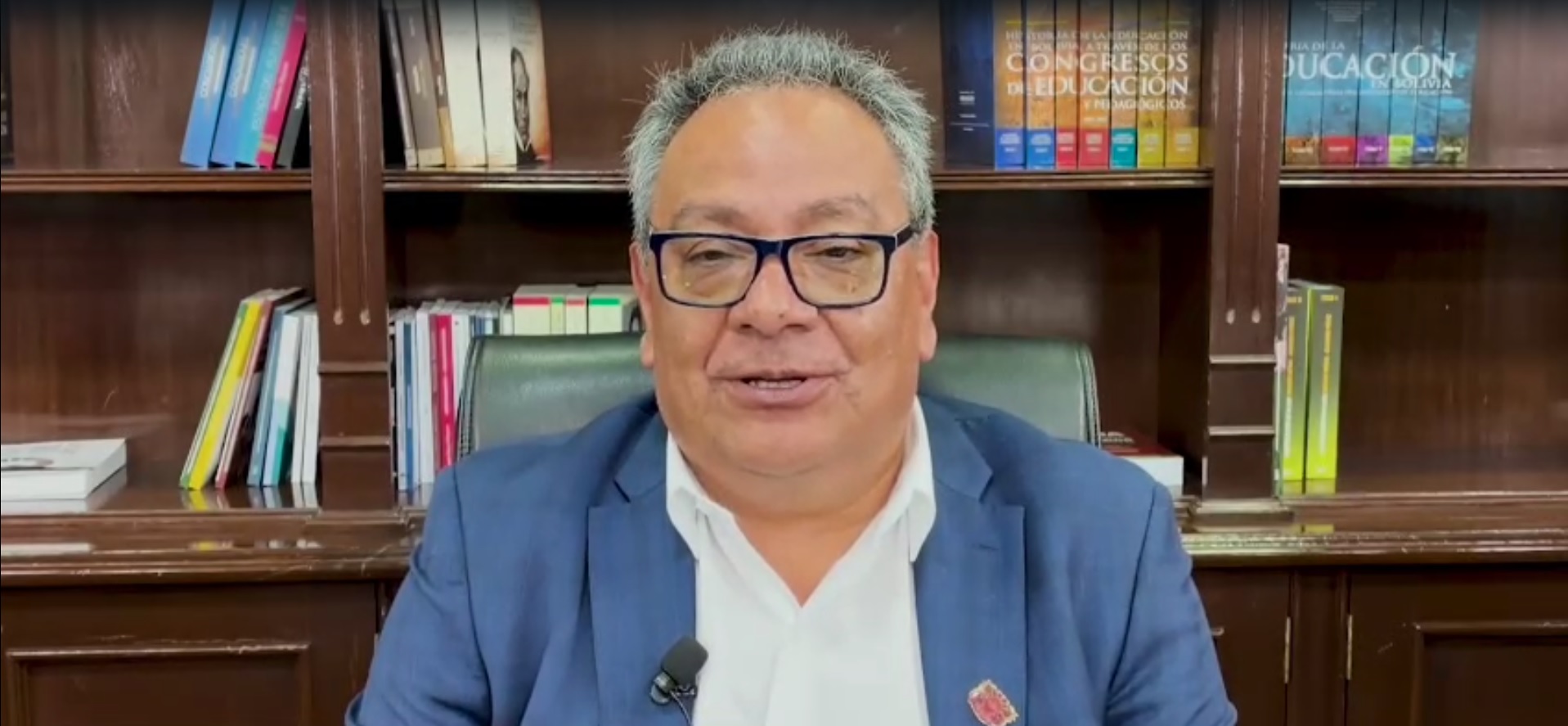 El ministro de Educación, Erick Sanjinés.