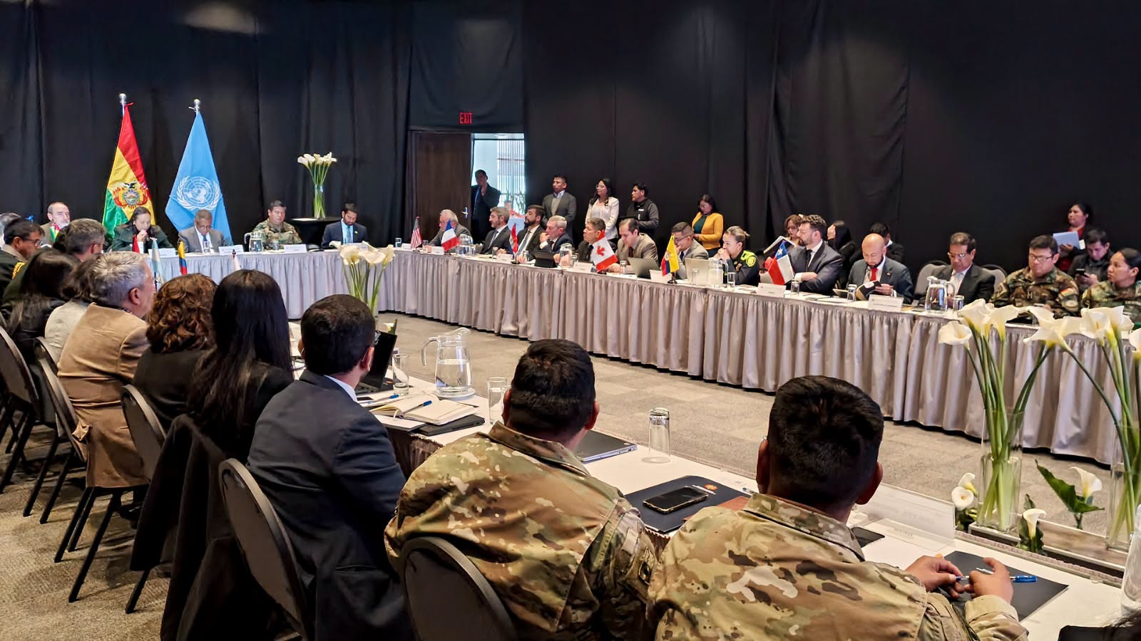 Mesa Sectorial contra el Narcotráfico y el Crimen Organizado instalado en la ciudad de La Paz. Fotos: Ministerio de Gobierno.