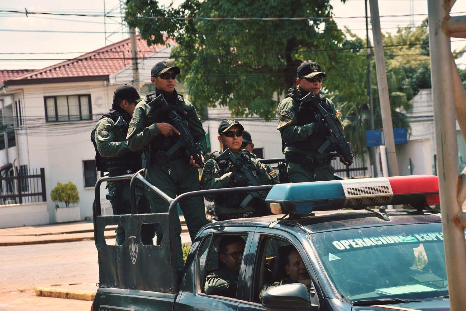 Policía Boliviana desplazada en Pando en el marco del plan Bolivia Unida. Fotos: Comando Departamental de Pando.