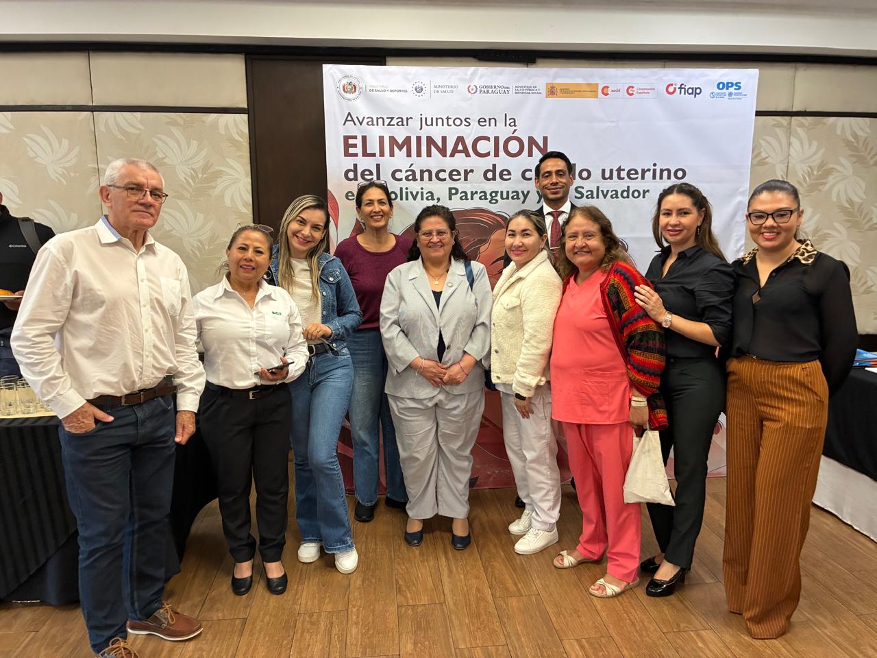 Lanzamiento del proyecto de cooperación para la eliminación del cáncer de cuello uterino Bolivia, Paraguay y El Salvador. Fotos: Ministerio de Salud y Deportes.