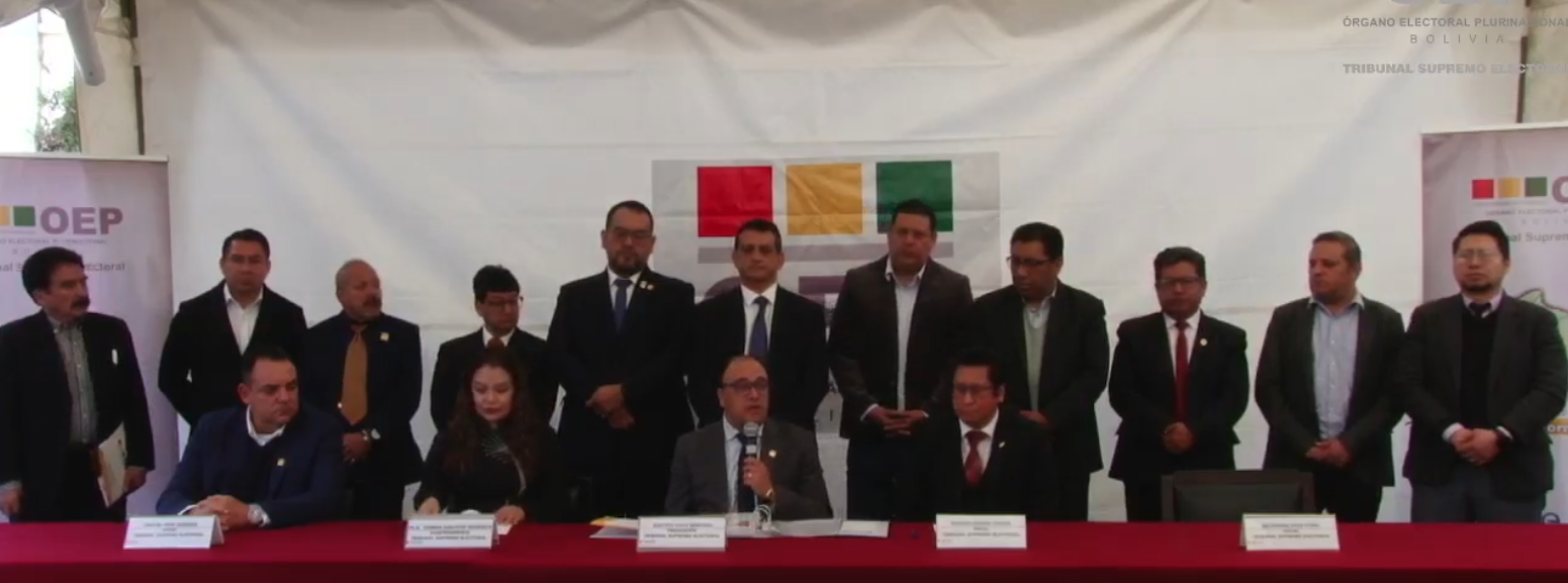 Conferencia de prensa realizada por el TSE este martes. Foto: Captura TSE.
