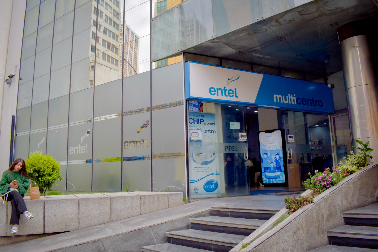 Oficinas de Entel en la ciudad de La Paz. Foto: MOPSV.