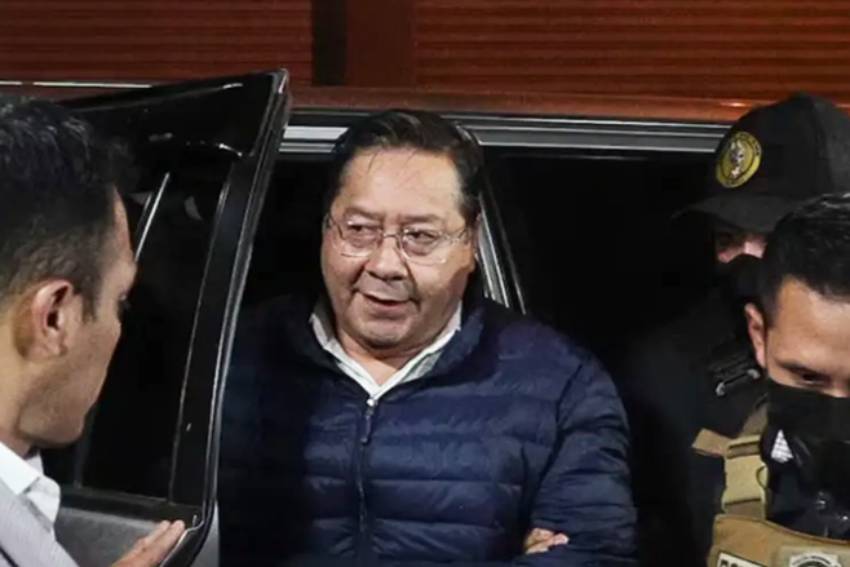 Luis Arce ingresa al penal de San Pedro. Foto; internet