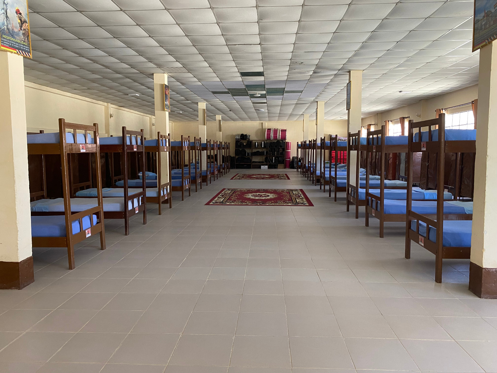 Los ambientes habilitados para recibir a familias afectadas. Foto: Ministerio de Defensa