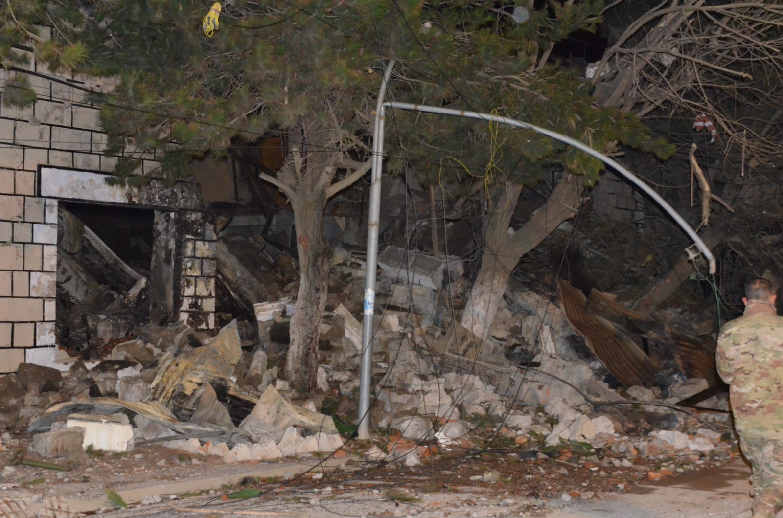 Los daños en la infraestructura del Regimiento Bolívar. Foto: Ministerio de Defensa