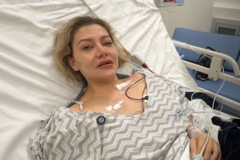 Nadia Beller cuando estaba internada en un centro de salud. Foto: internet