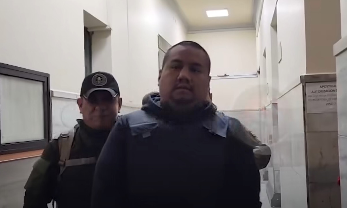 Juan Pari en una pasada audiencia de juicio por el desfalco en el Banco Unión. Foto: captura video
