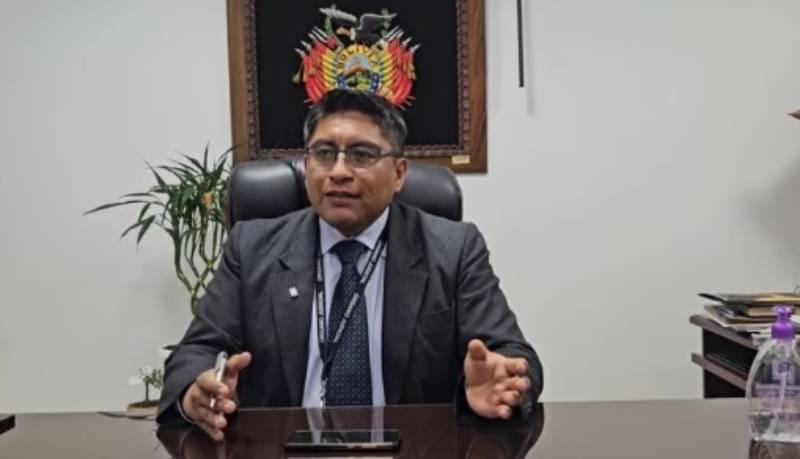 El presidente del TDJ de Chuquisaca, Julio César Sandi. Foto: captura video