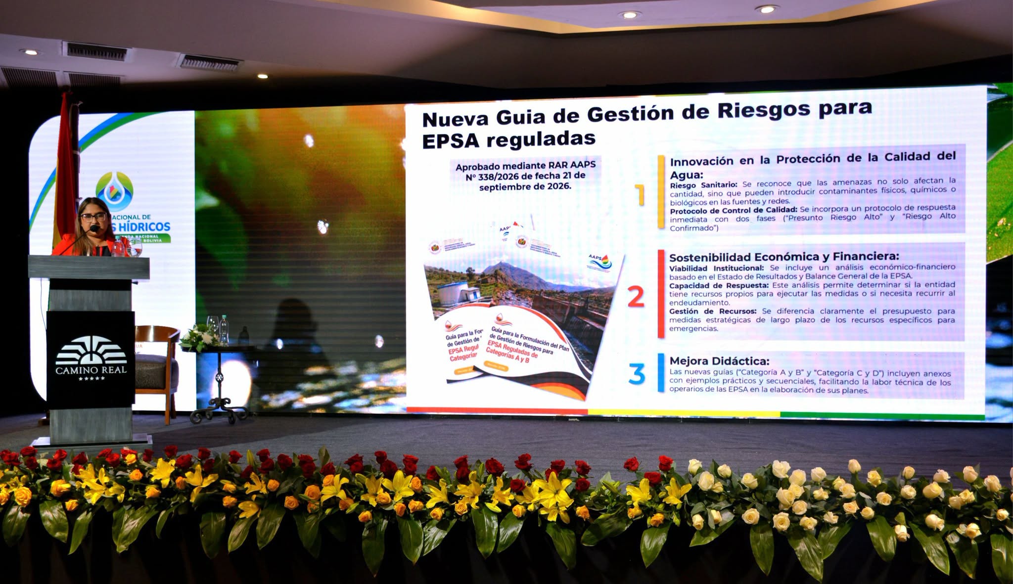 Presentación durante la Cumbre Nacional de Recursos Hídricos.