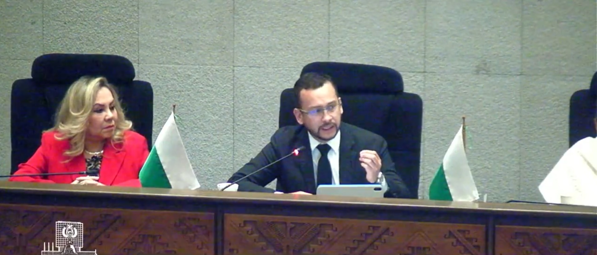 El presidente del TSJ, Romer Saucedo, en la sesión de la Cámara de Diputados.