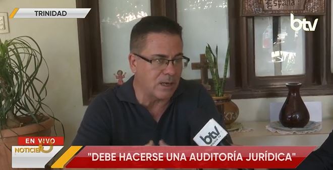 El fiscal general del Estado interino, José Armando Urioste Viera, en entrevista con BTV.