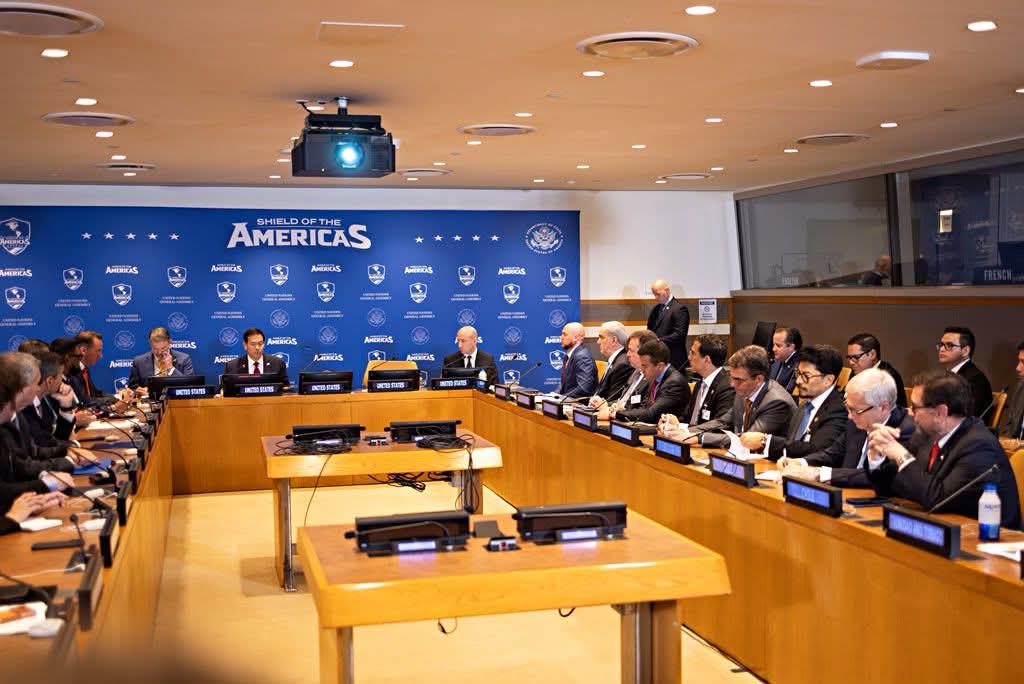 Reunión sostenida por países miembros del Escudo de las Américas. Foto: Oficina del Presidente.