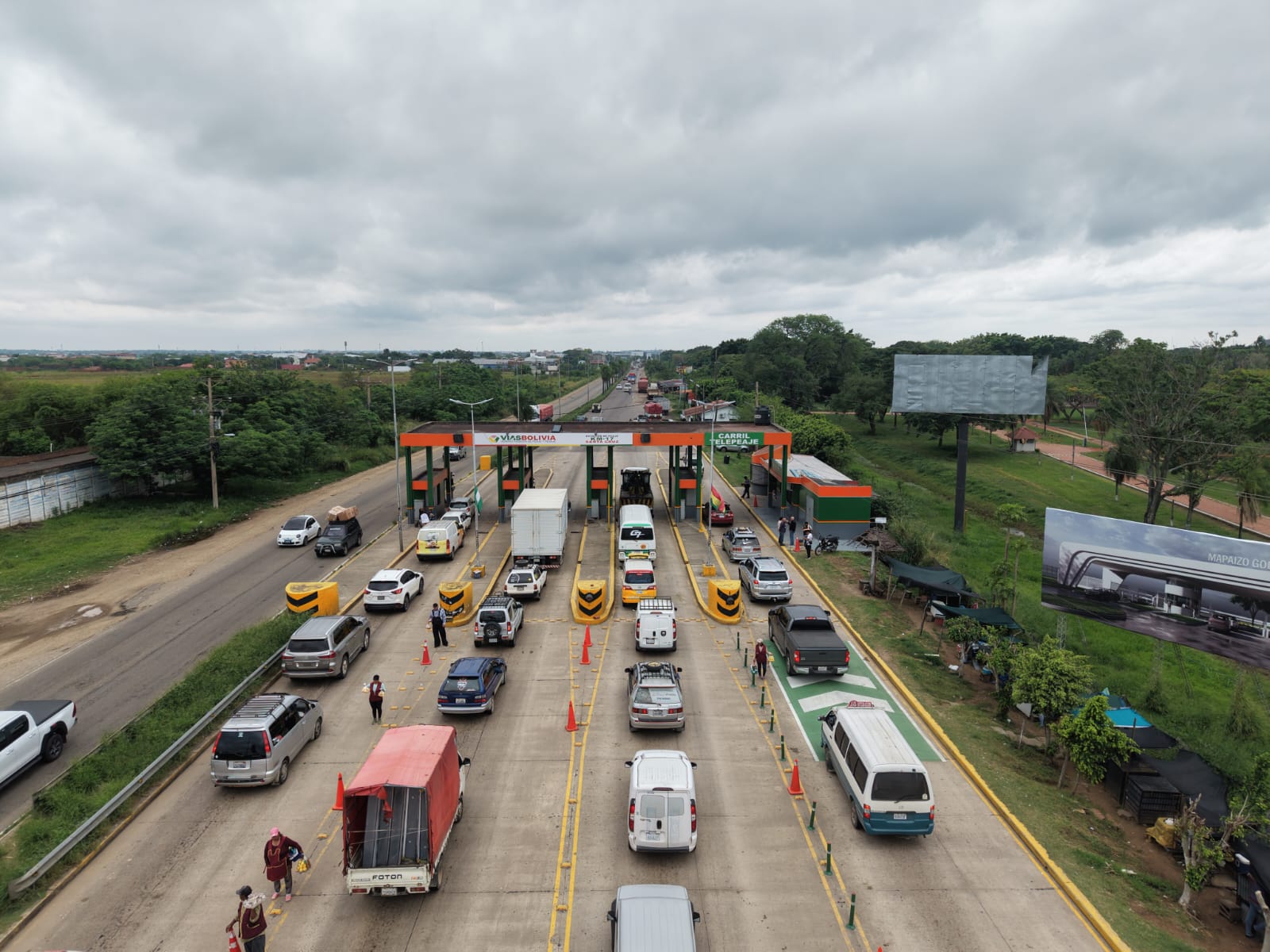 Uno de los peajes de Vías Bolivia en la Red Vial. Foto: Redes sociales.